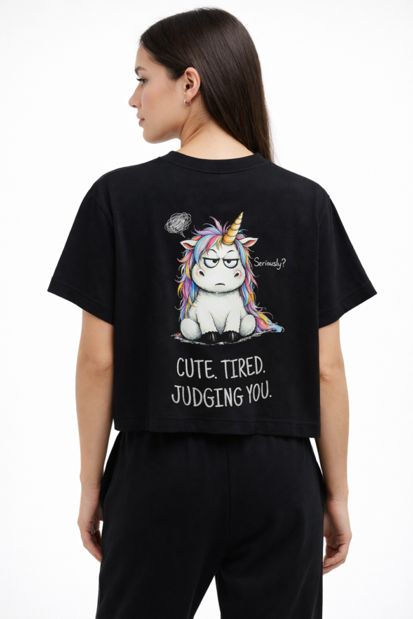 Koszulka moodicorn boxy - czarna