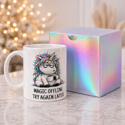Kubek Moodicorn - "Magic ofline, try again later" 330ml + opakowanie