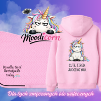 Dla tych zmeczonych Komplet Moodicorn "Unstoppable" czaprak i bluza "Cute.tired.Judging you"