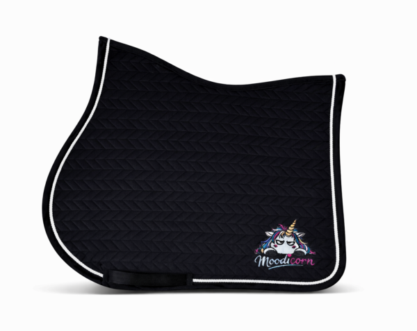 czaprak moodicorn black logo Czaprak wszechstronny Moodicorn logo - pink