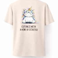 koszulka moodicorn cuteness clour Moodicorn koszulka damska oversize - Cuteness with a hint of disaster - Cloud