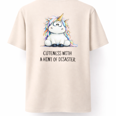 koszulka moodicorn cuteness clour Moodicorn koszulka damska oversize - Cuteness with a hint of disaster - Cloud