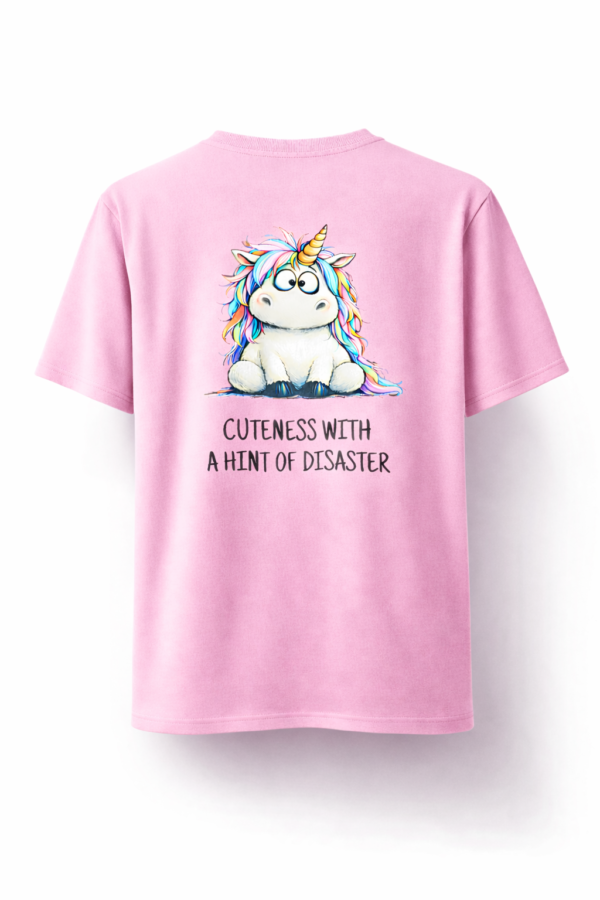 Moodicorn koszulka damska oversize - Cuteness with a hint of disaster - Pink