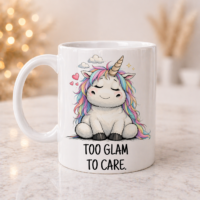 kubek moodi too glam Kubek Moodicorn - "Too glam to care" 330ml + opakowanie