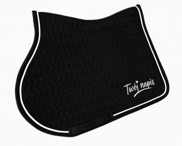 moodicorn czaprak personalizowany black Czaprak wszechstronny - personalizowany - Haft z obu stron
