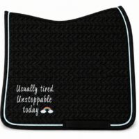 moodicorn dl unstoppable black Czaprak ujeżdżeniowy Moodicorn "Usually tired. Unstoppable today"